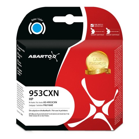 Tusz Asarto do HP 953CXN | F6U16AE | 1600 str. | cyan | REF.