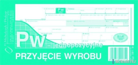 381-8 PW jednopozycyjne przyjęcie wyrobu MICHALCZYK I PROKOP (X) 381-8 PW jednopozycyjne przyjęcie wyrobu MICHALCZYK I PROKOP (X)