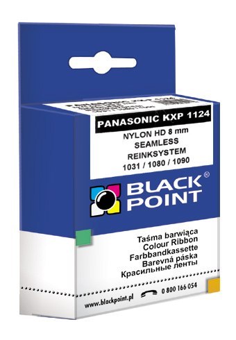 Black Point taśma barwiąca KBPP1090 zastępuje Panasonic KX-P 1090 / 1124, czarna, 8 mm / 1,8 m Black Point taśma barwiąca KBPP1090 zastępuje Panasonic KX-P 1090 / 1124, czarna, 8 mm / 1,8 m