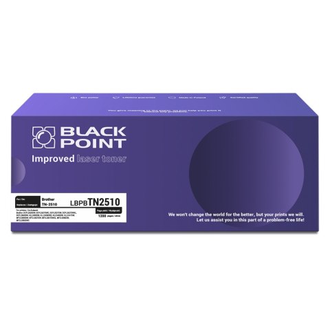 Black Point toner LBPBTN2510 zastępuje Brother TN-2510, 1200 stron, black Black Point toner LBPBTN2510 zastępuje Brother TN-2510, 1200 stron, black