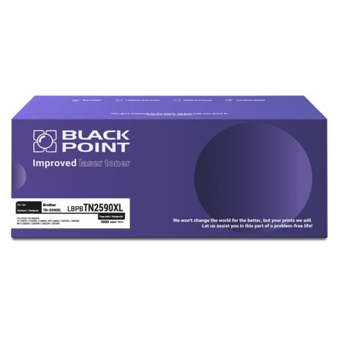 Black Point toner LBPBTN2590XL zastępuje Brother TN-2590XL, 3000 stron, black Black Point toner LBPBTN2590XL zastępuje Brother TN-2590XL, 3000 stron, black