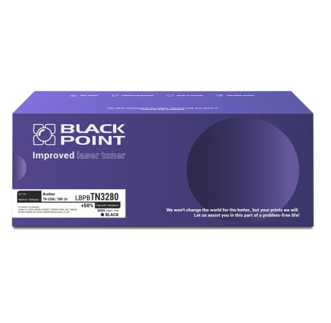 Black Point toner LBPBTN3280 zastępuje Brother TN-3280 / TNP-24, 8000 stron Black Point toner LBPBTN3280 zastępuje Brother TN-3280 / TNP-24, 8000 stron