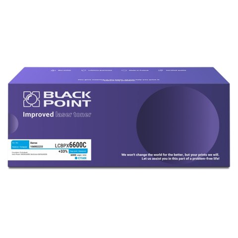Black Point toner LCBPX6600C zastępuje Xerox 106R02233, niebieski Black Point toner LCBPX6600C zastępuje Xerox 106R02233, niebieski