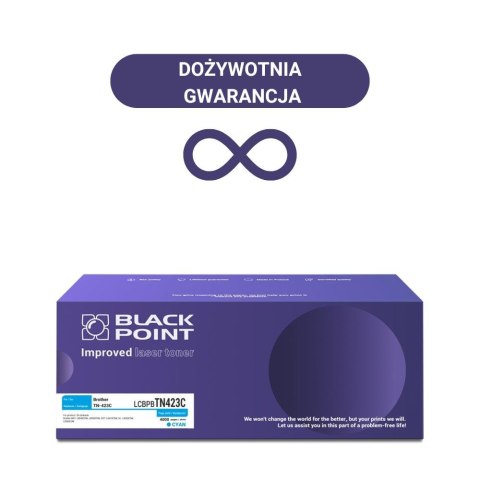 Black Point toner LCBPBTN423C zastępuje Brother TN-423C cyan Black Point toner LCBPBTN423C zastępuje Brother TN-423C cyan