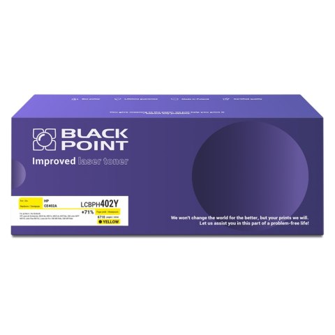 Black Point toner LCBPH402Y zastępuje HP CE402A, żółty