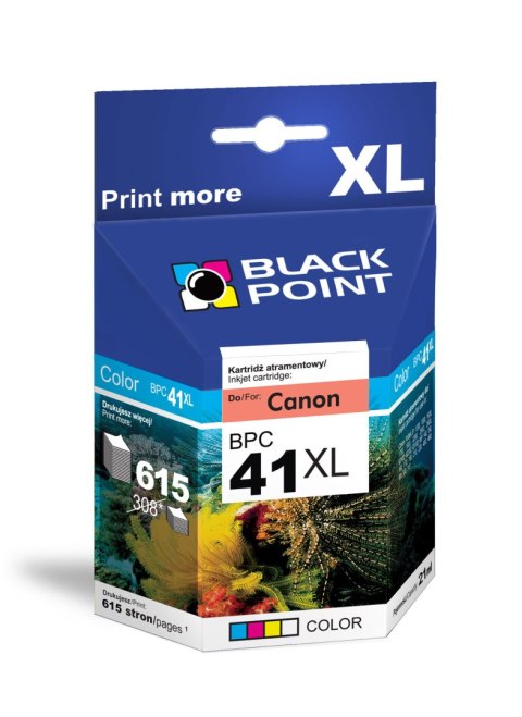 Black Point tusz BPC41XL zastępuje Canon CL-41, trójkolorowy Black Point tusz BPC41XL zastępuje Canon CL-41, trójkolorowy