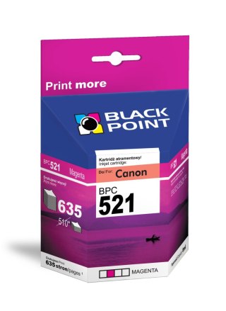 Black Point tusz BPC521M zastępuje Canon CLI-521M, czerwony