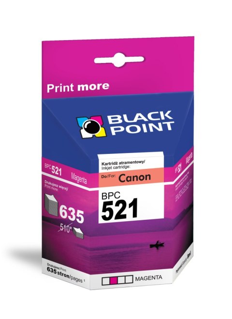 Black Point tusz BPC521M zastępuje Canon CLI-521M, czerwony Black Point tusz BPC521M zastępuje Canon CLI-521M, czerwony