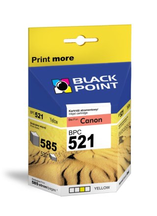 Black Point tusz BPC521Y zastępuje Canon CLI-521Y, żółty