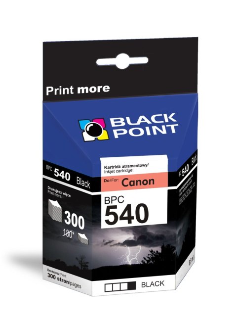 Black Point tusz BPC540 zastępuje Canon PG-540, czarny Black Point tusz BPC540 zastępuje Canon PG-540, czarny