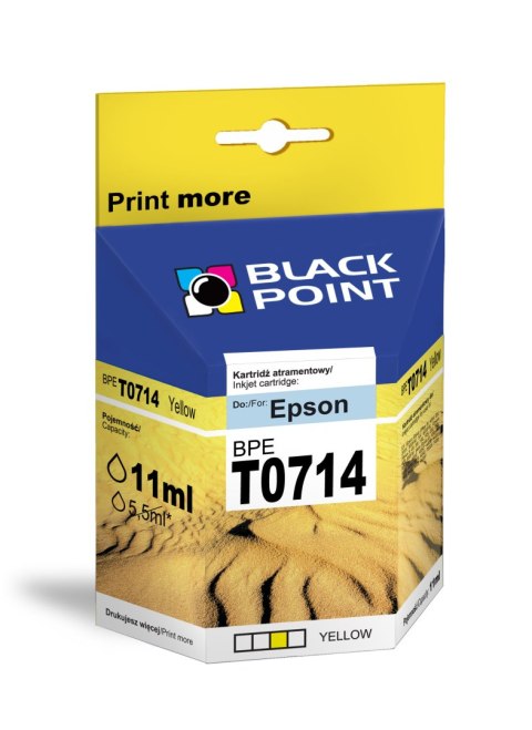 Black Point tusz BPET0714 zastępuje Epson T0714, żółty Black Point tusz BPET0714 zastępuje Epson T0714, żółty