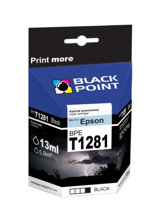 Black Point tusz BPET1281 zastępuje Epson T1281, czarny