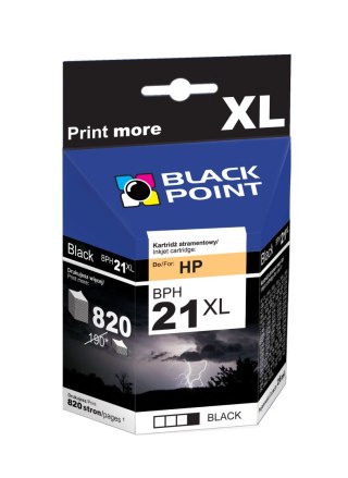 Black Point tusz BPH21XL zastępuje HP C9351CE, czarny