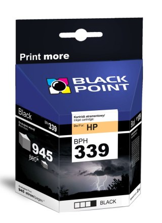 Black Point tusz BPH339 zastępuje HP C8767EE, czarny