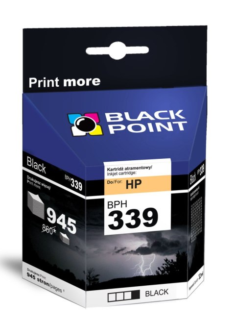 Black Point tusz BPH339 zastępuje HP C8767EE, czarny Black Point tusz BPH339 zastępuje HP C8767EE, czarny