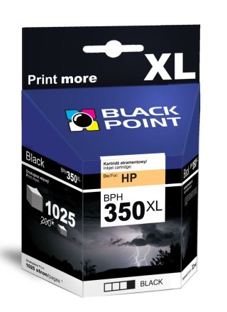 Black Point tusz BPH350XL zastępuje HP CB336EE, czarny
