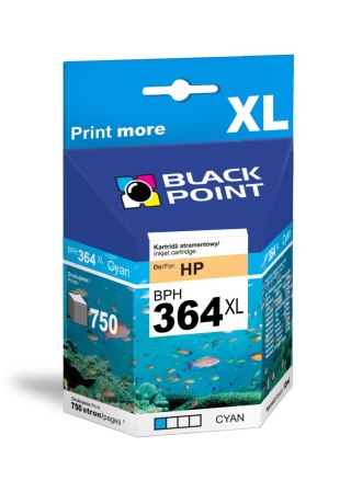 Black Point tusz BPH364XLC zastępuje HP CB323EE, niebieski