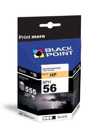 Black Point tusz BPH56 zastępuje HP C6656AE, czarny