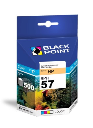 Black Point tusz BPH57 zastępuje HP C6657AE, trójkolorowy