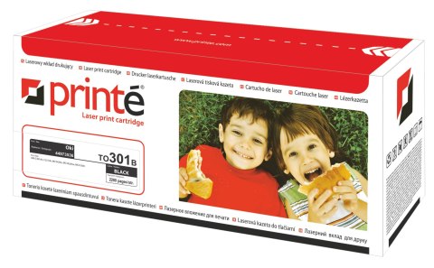 Printé toner TO301B zastępuje OKI 44973536, czarny