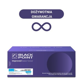 Toner Black Point LCBPH2031XCC 
Zastępuje: HP W2031X 
Wydajność: 6000 stron 
Kolor: Cyan 
Chip NEW*