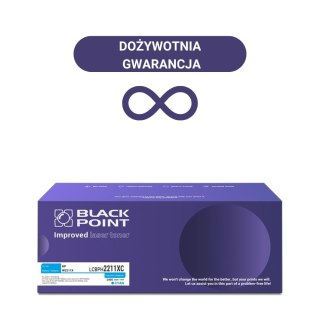 Toner Black Point LCBPH2211XC 
Zastępuje: HP W2211X 
Wydajność: 2450 stron 
Kolor: Cyan 
Chip OEM*