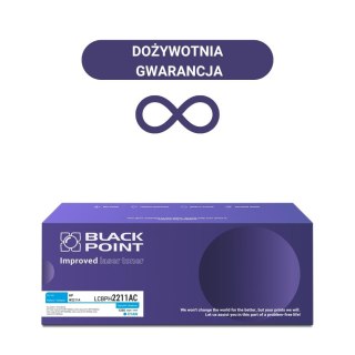 Toner Black Point LCBPH2211AC 
Zastępuje: HP W2211A 
Wydajność: 1250 stron 
Kolor: Cyan 
Chip OEM*
