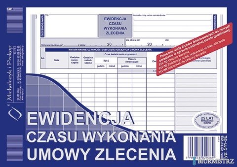 511-3E Ewidencja czasu wykonania zlecenia A5 offset MICHALCZYK&PROKOP 511-3E Ewidencja czasu wykonania zlecenia A5 offset MICHALCZYK&PROKOP