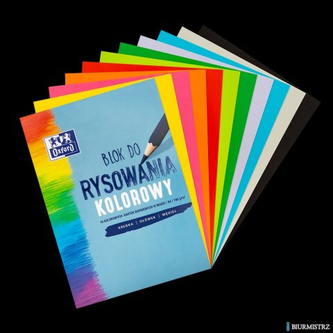 BLOK RYSUNKOWY OXFORD A4 10K 100G KOLOR 400166069 BLOK RYSUNKOWY OXFORD A4 10K 100G KOLOR 400166069