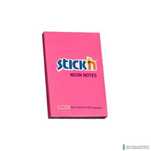 Bloczek STICKN 76x51mm ciemnoróżowy neon 100k 21161 STICKN Bloczek STICKN 76x51mm ciemnoróżowy neon 100k 21161 STICKN