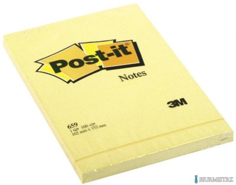 Bloczek samoprzylepny POST-IT_ (659), 152x102mm, 1x100 kart., żółty Bloczek samoprzylepny POST-IT_ (659), 152x102mm, 1x100 kart., żółty