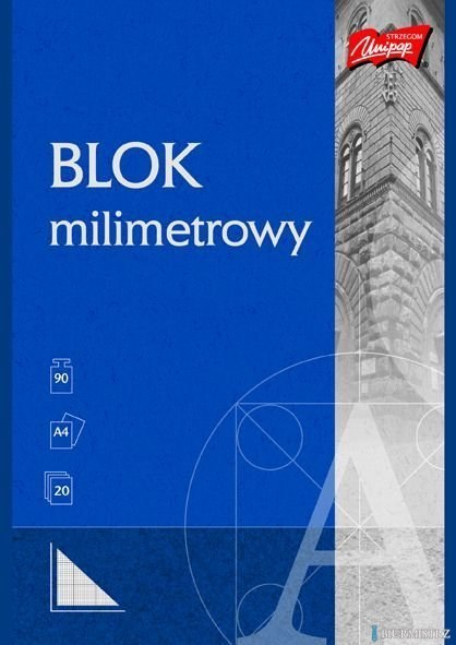 Blok milimetrowy A4 20kartek UNIPAP Blok milimetrowy A4 20kartek UNIPAP