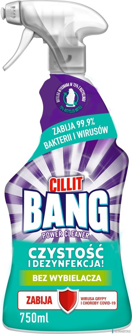 CILLIT BANG Płyn Czystość i Dezynfekcja w sprayu 750ml 009657 CILLIT BANG Płyn Czystość i Dezynfekcja w sprayu 750ml 009657