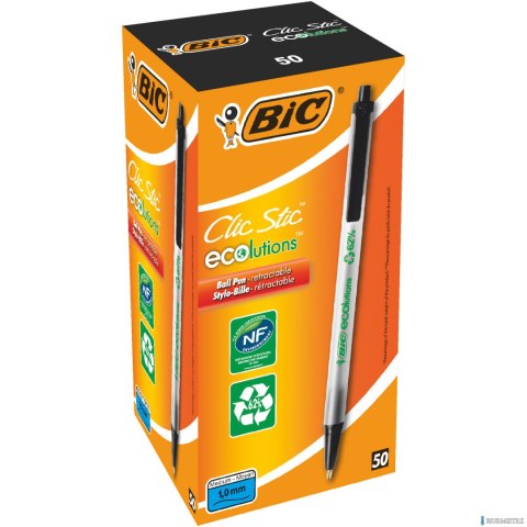 Długopis BIC Ecolutions Clic Stic czarny, 8806871 Długopis BIC Ecolutions Clic Stic czarny, 8806871