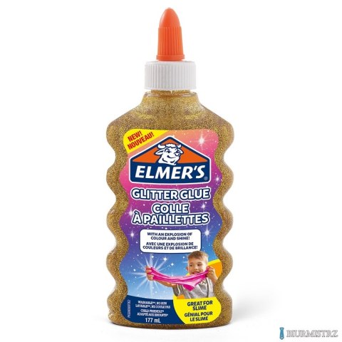 Elmers klej brokatowy, złoty, zmywalny i przyjazny dzieciom, 177ml, 2077251 Elmers klej brokatowy, złoty, zmywalny i przyjazny dzieciom, 177ml, 2077251