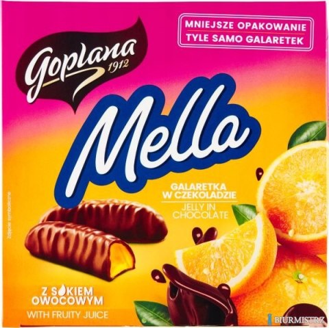 Galaretka GOPLANA MELLA o smaku pomarańczowym w czekoladzie 190g Galaretka GOPLANA MELLA o smaku pomarańczowym w czekoladzie 190g