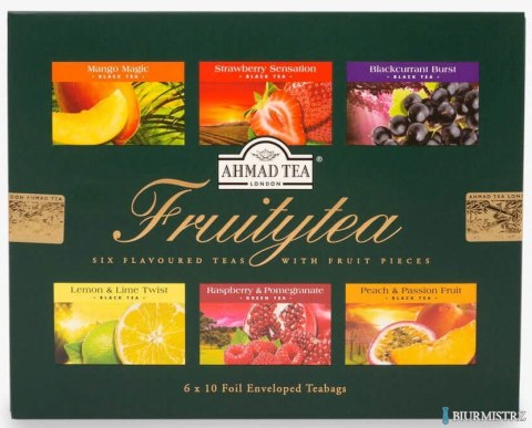 Herbata AHMAD TEA SELECTION LONDON FRUITYTEA mix 6x10 kopert Herbata AHMAD TEA SELECTION LONDON FRUITYTEA mix 6x10 kopert