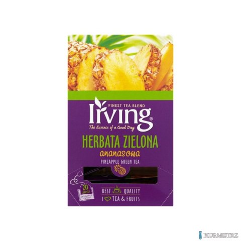 Herbata IRVING ananasowa 20 kopert 1,5g zielona Herbata IRVING ananasowa 20 kopert 1,5g zielona