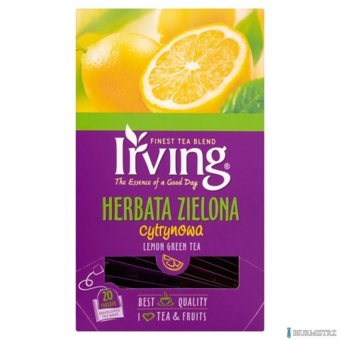Herbata IRVING cytrynowa 20 kopert 1,5g zielona Herbata IRVING cytrynowa 20 kopert 1,5g zielona