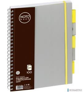 Kołobrulion_GRAND NOTO Book kratka, A4/100 kartek, szary 150-1408 5 przekładek Kołobrulion_GRAND NOTO Book kratka, A4/100 kartek, szary 150-1408 5 przekładek