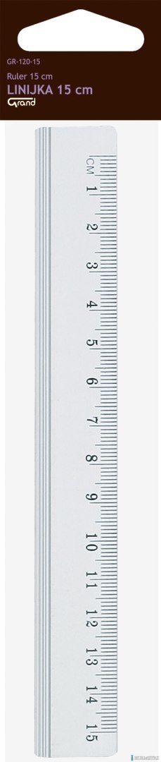 Linijka GR-120-15, aluminiowa, 15 cm GRAND 130-1707 Linijka GR-120-15, aluminiowa, 15 cm GRAND 130-1707