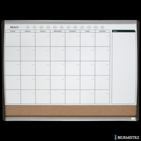 Magnetyczny planer miesięczny Nobo, 585 x 430 mm, 1903813 Magnetyczny planer miesięczny Nobo, 585 x 430 mm, 1903813