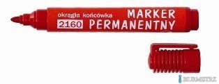 Marker D.RECT permanentny okrągły czerwony 2160 101112 LEVIATAN
