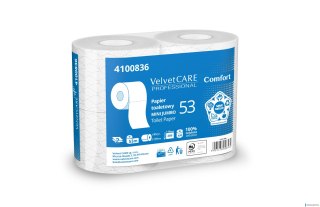 Papier_toaletowy celuloza, 2 warstwy, biały, 53m - 486 listków (4szt) VELVET PROFESSIONAL Comfort 4100836