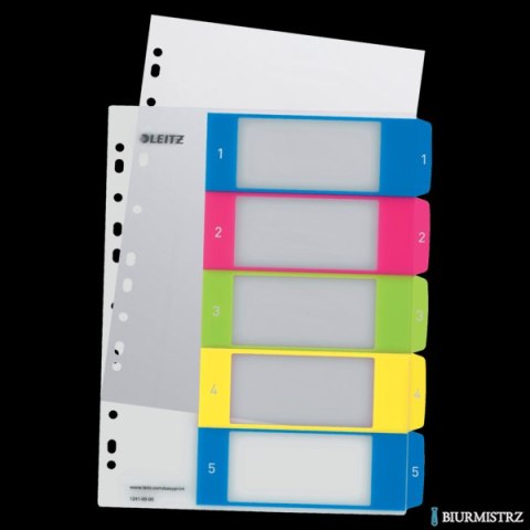 Przekładki plastikowe LETIZ WOW 1-5 12410000 do zadruku LEITZ Przekładki plastikowe LETIZ WOW 1-5 12410000 do zadruku LEITZ