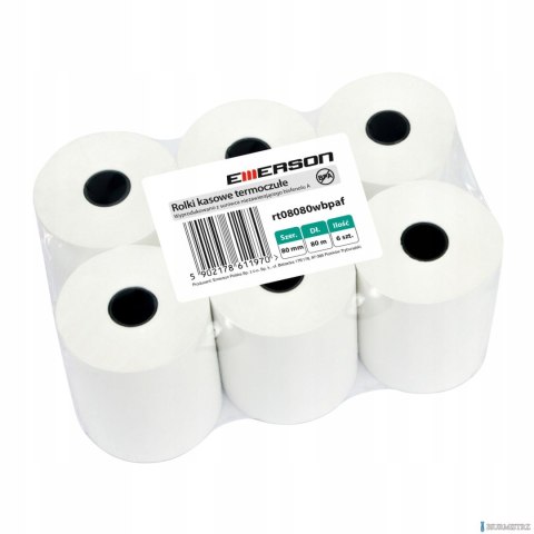 Rolki termiczne 80x80m 6szt EMERSON rt08080wkbpaf BPA FREE Rolki termiczne 80x80m 6szt EMERSON rt08080wkbpaf BPA FREE