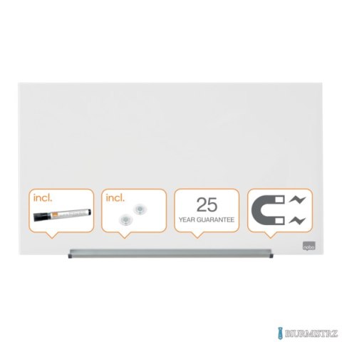 Szklana tablica Nobo Impression Pro 680x380mm, lśniąca biel 1905175 Szklana tablica Nobo Impression Pro 680x380mm, lśniąca biel 1905175