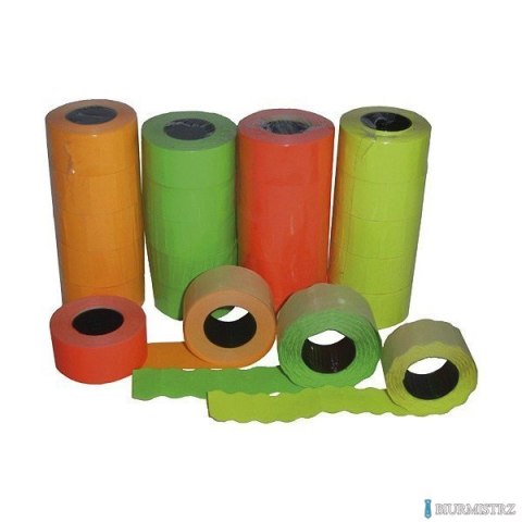 Taśma do metkownicy 1rzędowa 26x12mm fala zielona Taśma do metkownicy 1rzędowa 26x12mm fala zielona