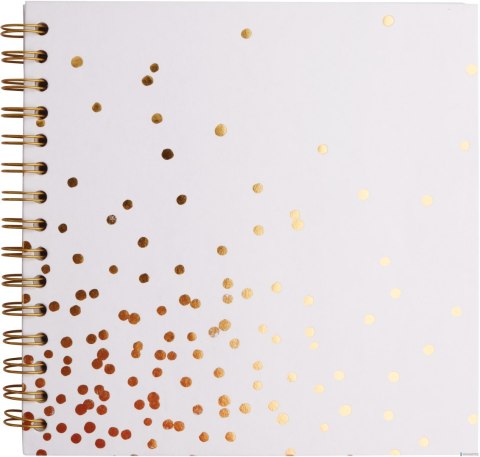 Album na spirali Golden Dots, 20x20cm, 30 ark, kremowe, 180 g/m2, Happy Color HA 7631 2020-DC30 Album na spirali Golden Dots, 20x20cm, 30 ark, kremowe, 180 g/m2, Happy Color HA 7631 2020-DC30