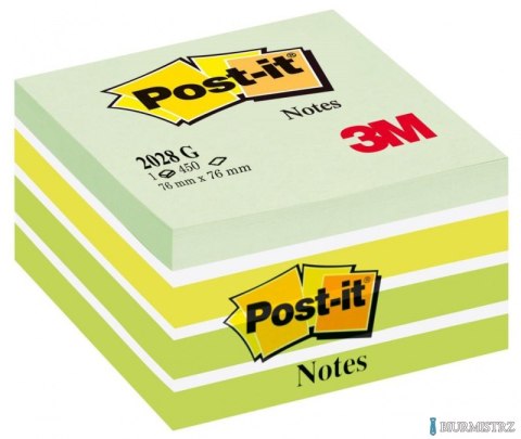 Bloczek 3M POST-IT 2028-G 76x76mm zielony 450k FT510093238 Bloczek 3M POST-IT 2028-G 76x76mm zielony 450k FT510093238